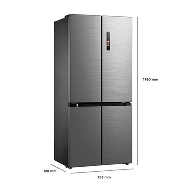 REFRIGERADOR SIDE BY SIDE MIDEA MDRM554MTE50 NO FROST 396L PLATA - 3