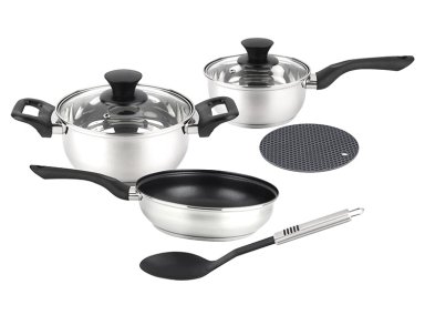 BATERÍA DE COCINA MARMICOC BALI ACERO 7 PIEZAS - 1