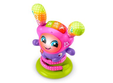 JUGUETE HABILIDAD BEBÉ FISHER PRICE SALTA Y APRENDE DJ BELLE LILA - 3