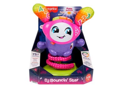JUGUETE HABILIDAD BEBÉ FISHER PRICE SALTA Y APRENDE DJ BELLE LILA - 6