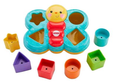 JUGUETE HABILIDAD BEBÉ FISHER PRICE MARIPOSA DE BLOQUES DIVERTIDOS - 1
