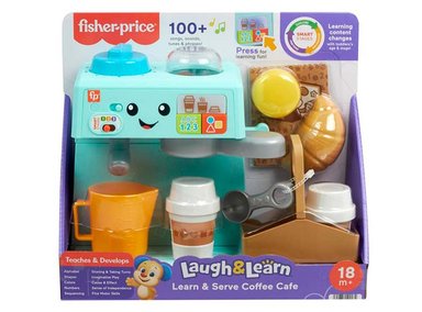FISHER-PRICE RÍE Y APRENDE JUGUETE PARA BEBÉS MI PRIMERA MÁQUINA DE CAFÉ - 1