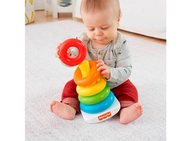 JUGUETE HABILIDAD BEBÉ FISHER PRICE PILA DE ARITOS - 3