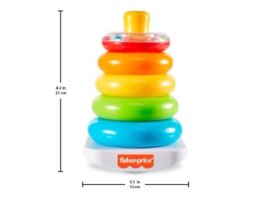 JUGUETE HABILIDAD BEBÉ FISHER PRICE PILA DE ARITOS - 5