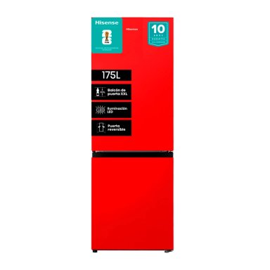REFRIGERADOR BOTTOM FREEZER HISENSE RB215NR 165L FRÍO DIRECTO ROJO - 2