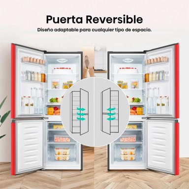 REFRIGERADOR BOTTOM FREEZER HISENSE RB215NR 165L FRÍO DIRECTO ROJO - 6