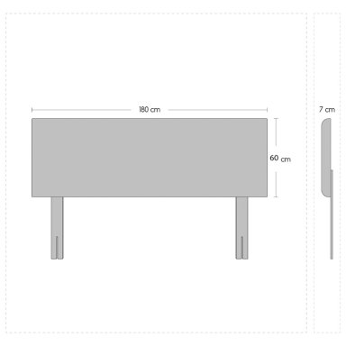 JUEGO DE DORMITORIO CELTA CAMA EUROPEA MORFEO KING GRIS + RESPALDO - 7
