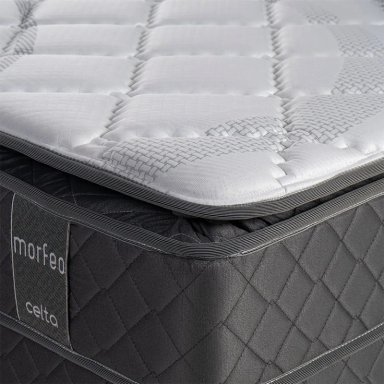 JUEGO DE DORMITORIO CELTA CAMA EUROPEA MORFEO BD 2 PLAZAS GRIS + RESPALDO - 4
