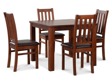 JUEGO DE COMEDOR CIC ÑUBLE 4 SILLAS CARAMELO NEGRO - 1