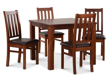 JUEGO DE COMEDOR CIC ÑUBLE 4 SILLAS CARAMELO NEGRO - 2
