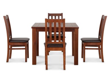 JUEGO DE COMEDOR CIC ÑUBLE 4 SILLAS CARAMELO NEGRO - 4