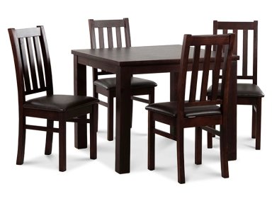 JUEGO DE COMEDOR CIC ÑUBLE 4 SILLAS CHOCOLATE NEGRO - 2