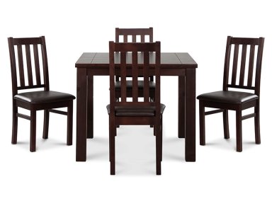 JUEGO DE COMEDOR CIC ÑUBLE 4 SILLAS CHOCOLATE NEGRO - 3