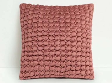 COJÍN RIPLE HOME VELVET NEW PANAL 45X45 CM PALO ROSA - 1