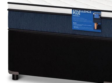 JUEGO DE DORMITORIO CIC CAMA DIVAN EXCELLENCE PLUS 1.5 PLAZAS NEGRO + RESPALDO VILLARRICA - 8