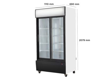 VISICOOLER VENTUS 1000 L NO FROST  2 PUERTAS VC-1000LS CORREDERA - 4
