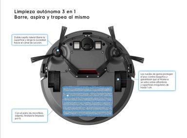 ROBOT ASPIRADORA ELECTROLUX INALÁMBRICA EPOWER 3EN1 ERB30 EPOW GRIS - 3