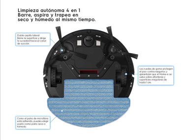 ROBOT ASPIRADORA ELECTROLUX INALÁMBRICA EULTRA 4EN1 ERB40 AZUL - 3