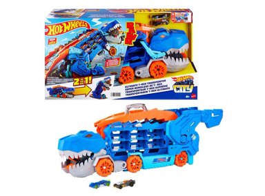 PISTA DE JUGUETE HOT WHEELS SUPER REMOLQUE T-REX - 1