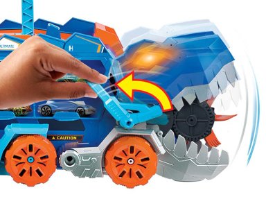 PISTA DE JUGUETE HOT WHEELS SUPER REMOLQUE T-REX - 2