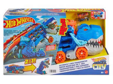 PISTA DE JUGUETE HOT WHEELS SUPER REMOLQUE T-REX - 6