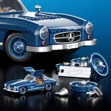 MATTEL BRICK SHOP HOT WHEELS JUGUETE DE CONSTRUCCIÓN PREMIUM MERCEDES-BENZ 300 SL, ESCALA 1:12 EDICIÓN 70 ANIVERSARIO - 5