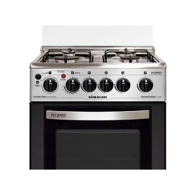 COCINA A GAS SINDELEN CH-540NI HÍBRIDA 4 PLATOS HORNO ELÉCTRICO ACERO - 3