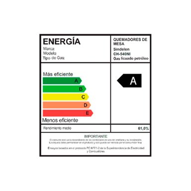 COCINA A GAS SINDELEN CH-540NI HÍBRIDA 4 PLATOS HORNO ELÉCTRICO ACERO - 6