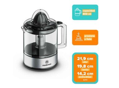 EXTRACTOR DE JUGO MADEMSA MJP10 40 W EXPRIMIDOR CÍTRICOS 0.8 L - 7