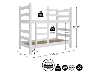 CAMAROTE BE DESIGN ESSENCIALE CR BLANCO 1 PL - 4