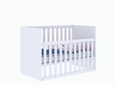 CUNA BLANCA GABI BARANDA AJUSTABLE - 1