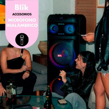 PARLANTE BLUETOOTH KARAOKE CON MICRÓFONO BLIK LIGHTUP700 - 6