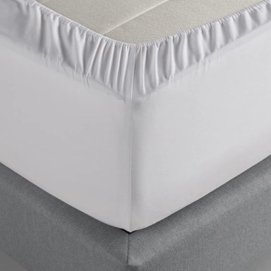 JUEGO DE SÁBANAS ROSEN 2 PLAZAS 200 HILOS ALGODÓN BLANCO LISO - 3
