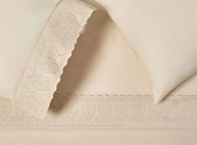 JUEGO DE SÁBANAS RIPLEY HOME NEW BORODERIE LISO 180 HILOS KING TAUPE - 1