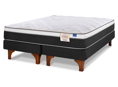 CAMA EUROPEA FLEX NÓRDICA COBRE 2 PLAZAS GRIS - 2