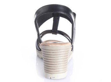 SANDALIAS MUJER VIA UNO NEGRO 22543607 - 2