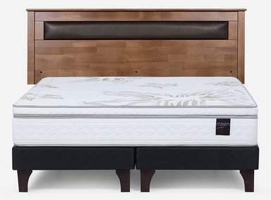 JUEGO DE DORMITORIO ROSEN CAMA EUROPEA ART 4 KING + RESPALDO FERRARA - 1