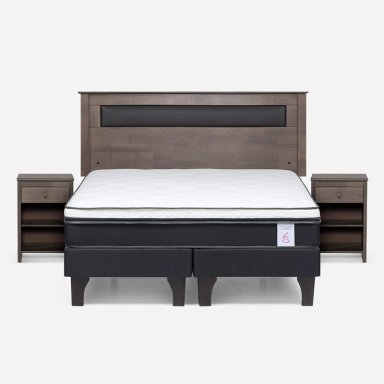 JUEGO DE DORMITORIO ROSEN CAMA EUROPEA NEW STYLE 6 BD 2 PLAZAS + SET FERRARA - 1