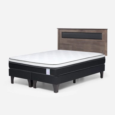 CAMA EUROPEA 2 PLAZAS NEW STYLE 6 BASE DIVIDIDA + RESPALDO FERRARA ROSEN - 2
