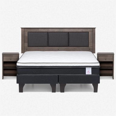 CAMA EUROPEA ROSEN NEW STYLE 6 KING + SET RACHEL GRIS - 1