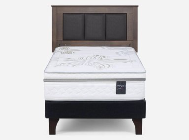 CAMA EUROPEA ROSEN ART 4 1.5 PLAZAS + RESPALDO RACHEL - 1