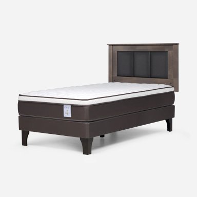 JUEGO DE DORMITORIO ROSEN CAMA EUROPEA NEW STYLE 4 PLUS 1.5 PLAZAS + RESPALDO RACHEL GRIS - 2