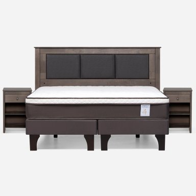 CAMA EUROPEA ROSEN NEW STYLE 4 PLUS KING + SET RACHEL GRIS - 1
