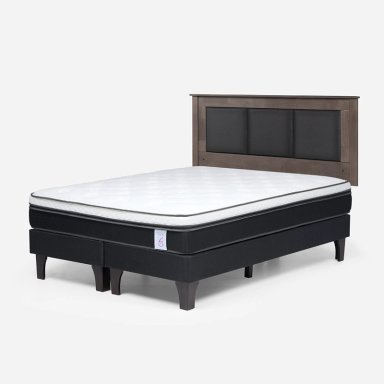 CAMA EUROPEA ROSEN NEW STYLE 6 KING + RESPALDO RACHEL GRIS - 2