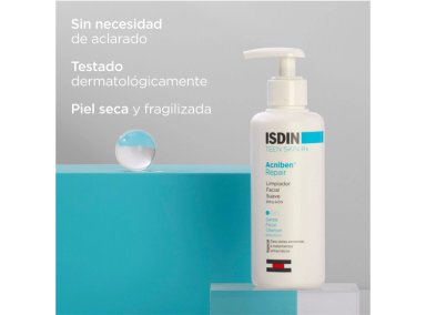 LIMPIADOR FACIAL ISDIN SUAVE ACNIBEN REPAIR 180 ML - 3