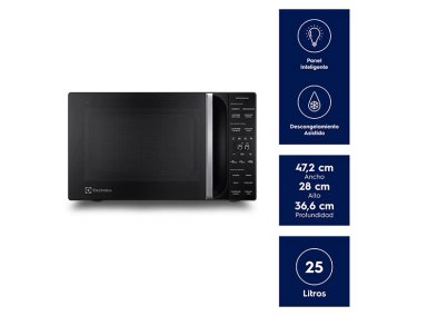 MICROONDAS ELECTROLUX 25 L ME25N DIGITAL NEGRO PLATO GIRATORIO - 3