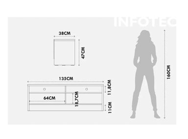 RACK TV DECOCASA ASPEN 1.35 50" - 6