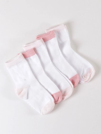 PACK 5 CALCETINES ALGODÓN NIÑA HARVEST MULTICOLOR MEDIO LISO - 1