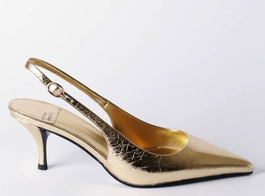 ZAPATOS CUERO MUJER JEFFREY CAMPBELL DORADO SLING-IT-ON - 1