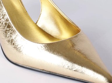ZAPATOS CUERO MUJER JEFFREY CAMPBELL DORADO SLING-IT-ON - 6